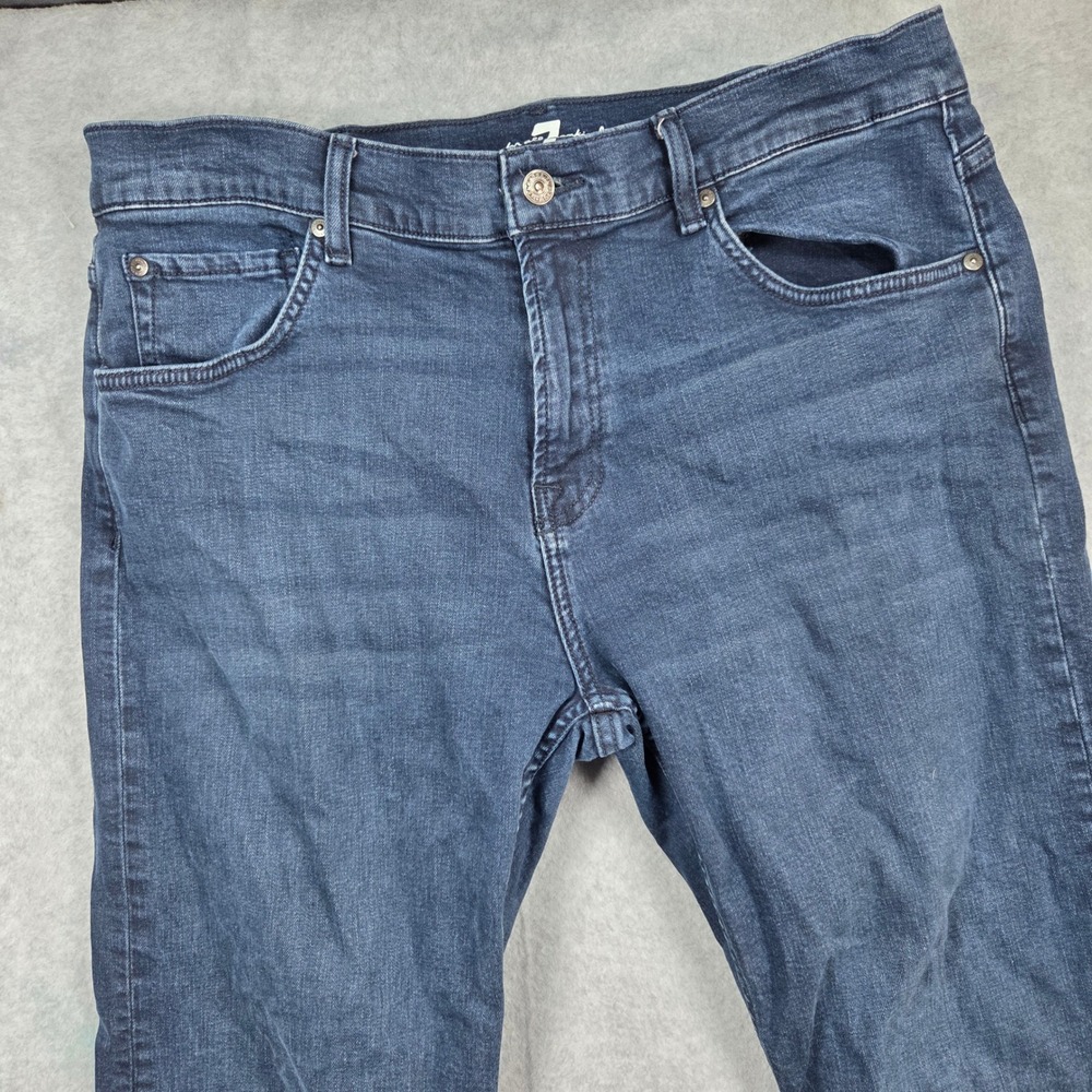 7 For All Mankind Austyn Jeans Womens 36 Dark Wash Relaxed Straight Stretch - Picture 2 of 9